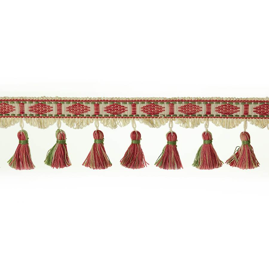 Arlington Tasselled Fringe Pink/Green