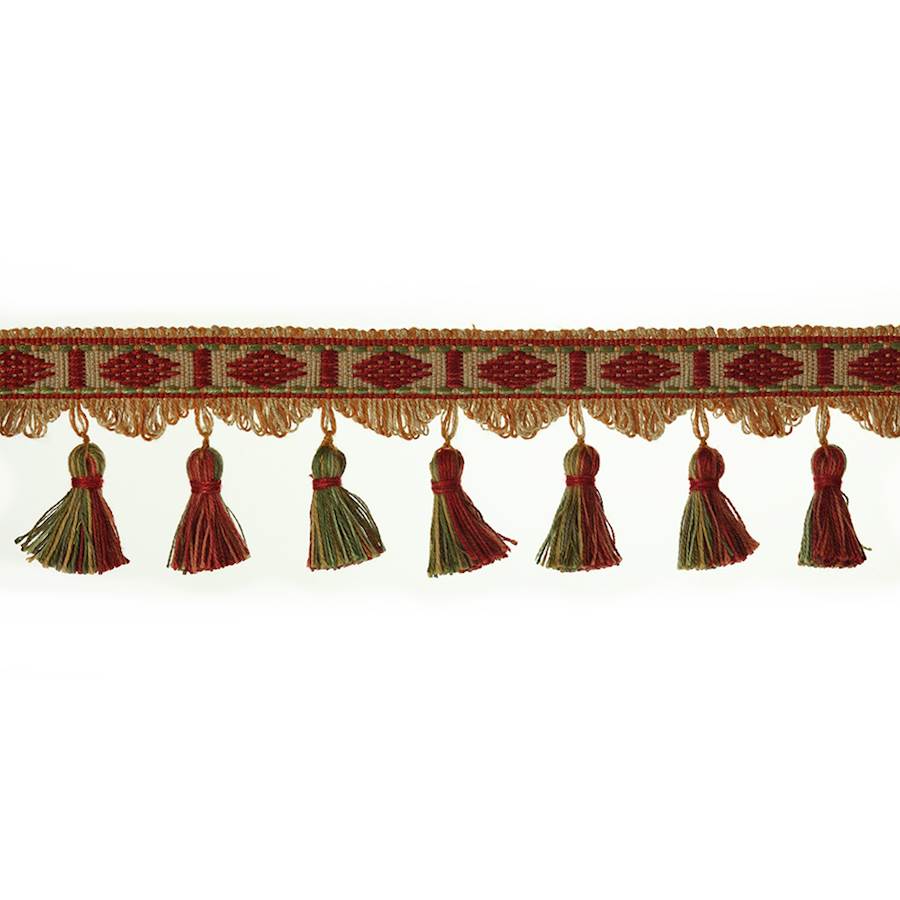 Arlington Tasselled Fringe Tomato/Olive