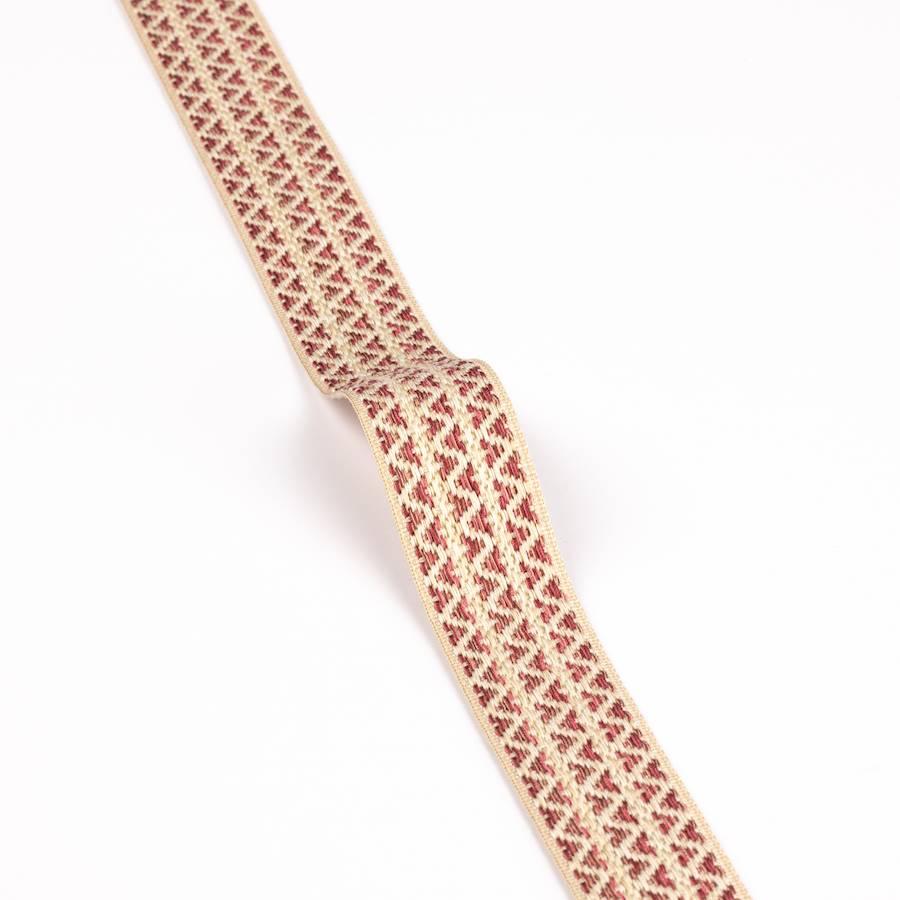 Lansdowne Herringbone Tape Red