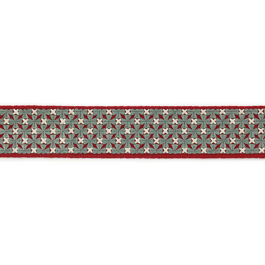 Theodore Cross Stitch Braid Red/Forest
