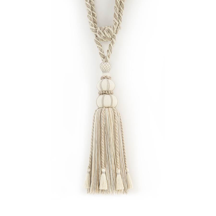 Theodore Tassel Tieback Beige