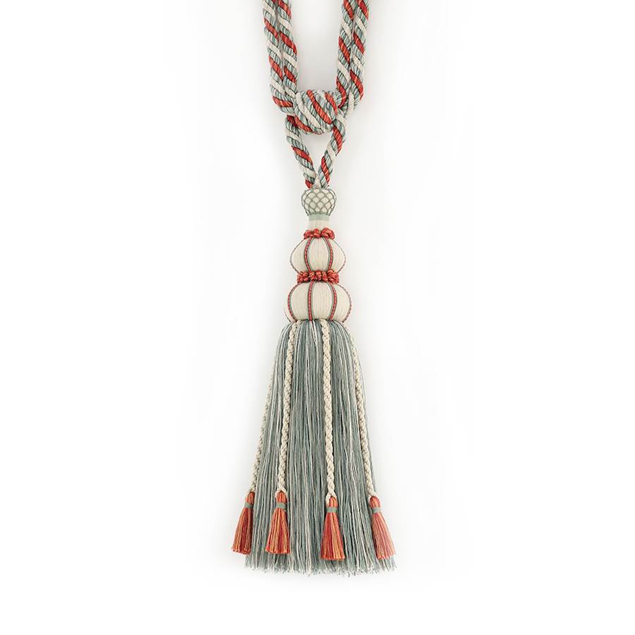 Theodore Tassel Tieback Red/Forest