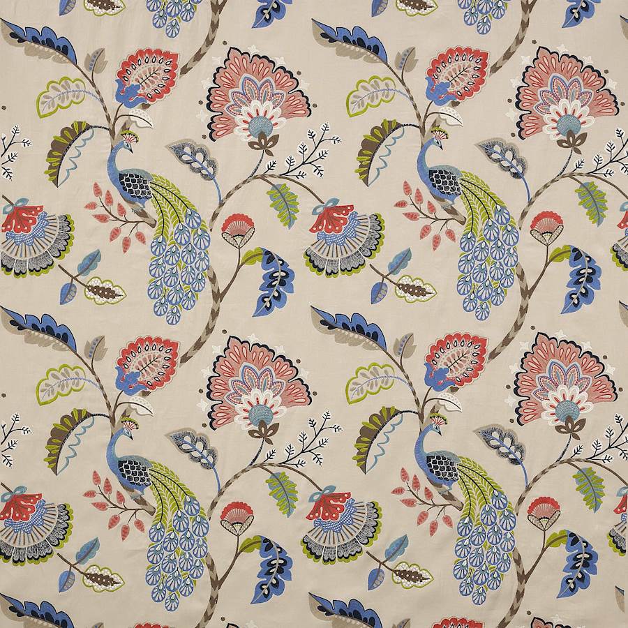 Jaipur Peacock Blue/Soft Red