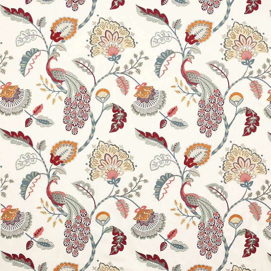 Jaipur Peacock Slate/Red