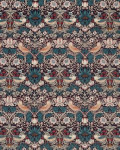 Strawberry Thief Velvet Mulberry/Slate