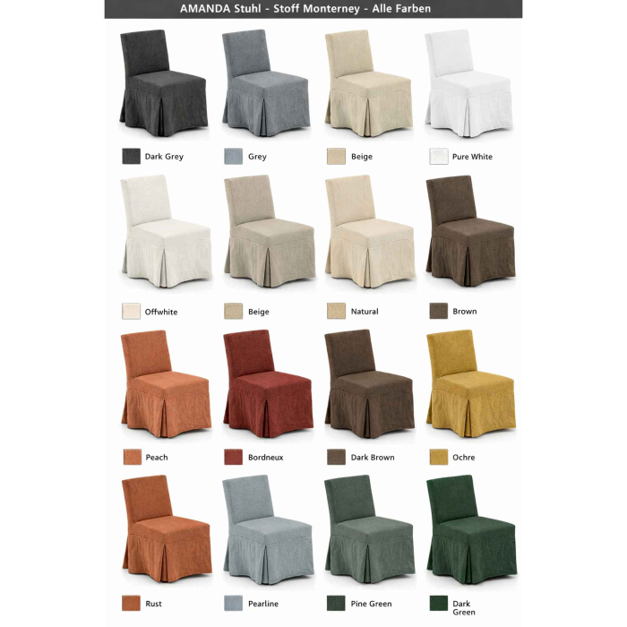 Gepolsterte Fußbank Genua mit Leinenhusse von Flamant