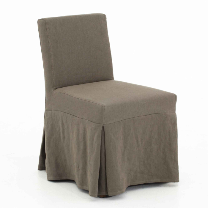 Stuhl Amanda mit Leinenhusse von Flamant - viele Farben