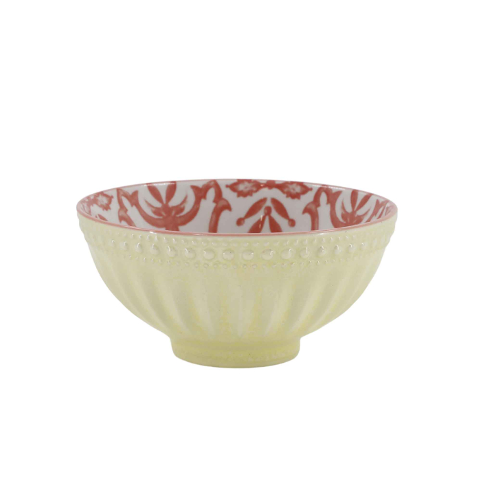 Porzellanschale Aprés Zitronensorbet Coral Paisley