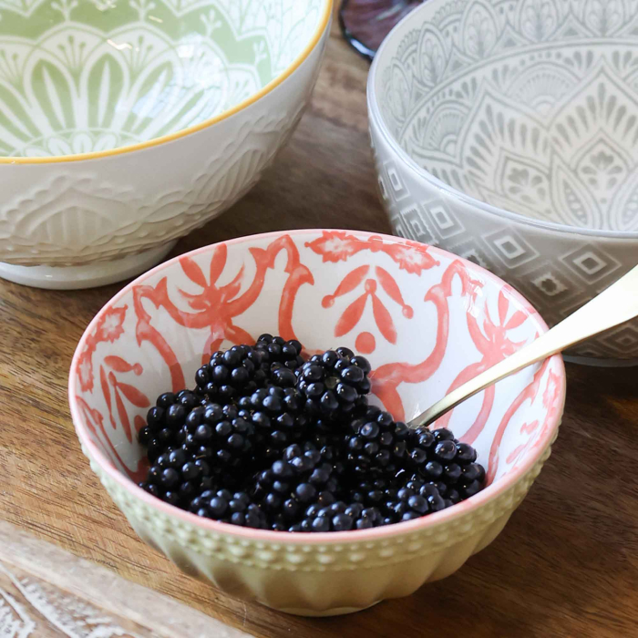 Porzellanschale Aprés Zitronensorbet Coral Paisley