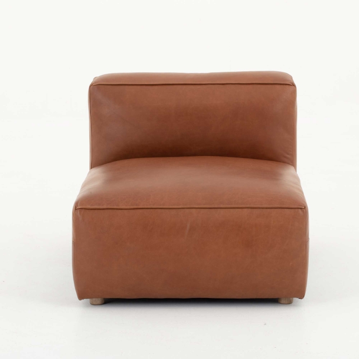 Bailey Mittelstück Ecksofa - Vintage-Leder von Flamant