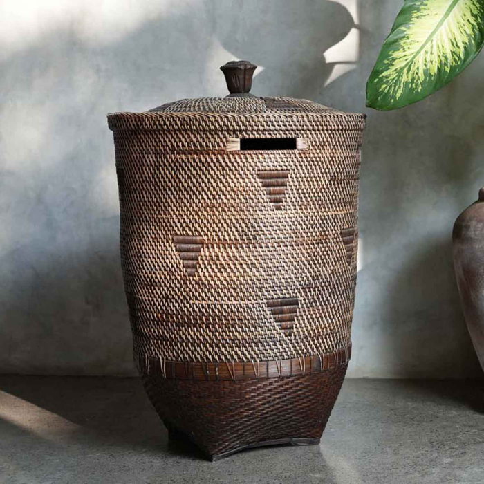 Colonial großer Wäschekorb - Höhe 92 cm