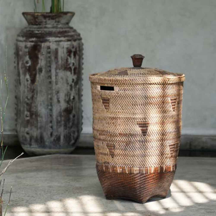 Colonial großer Wäschekorb - Höhe 92 cm