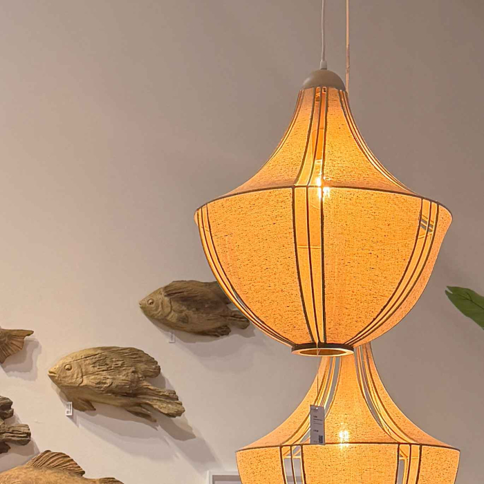 Deckenleuchte Faline aus Leinen von Flamant - small