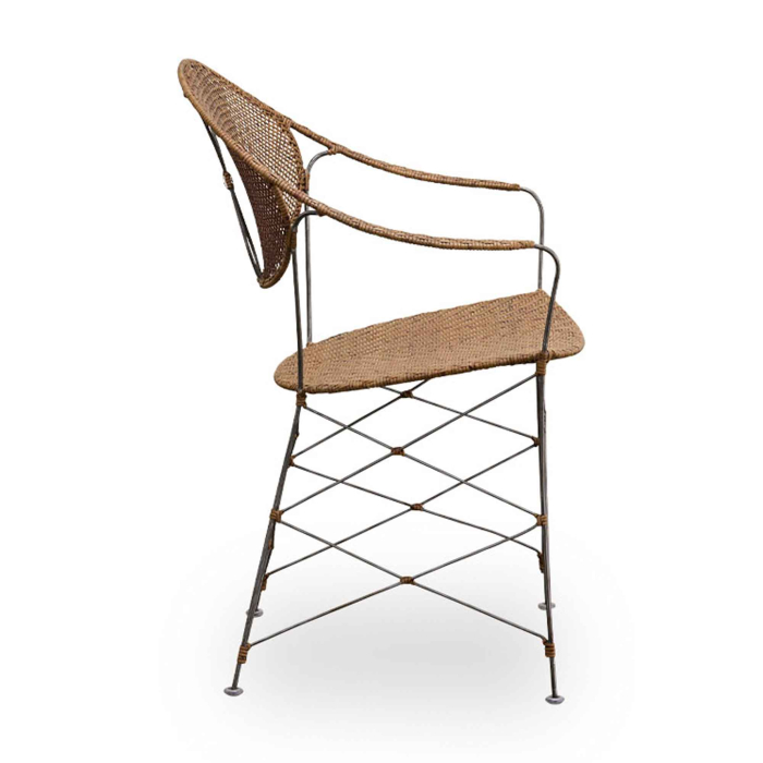 Funky – Esszimmerstuhl Eisen & Rattan