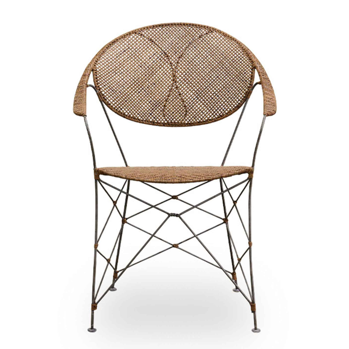 Funky – Esszimmerstuhl Eisen & Rattan