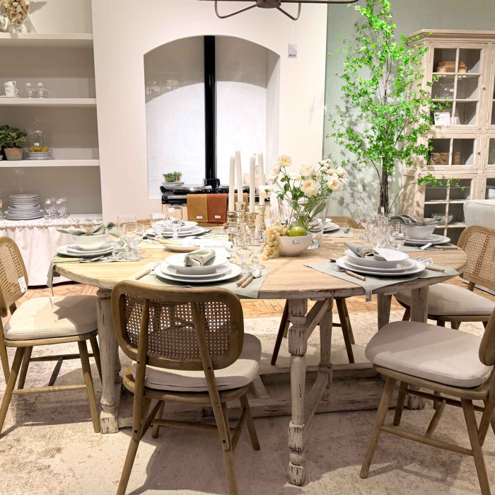 Ovaler Gateleg-Tisch Harrison von Flamant aus alter Pinie