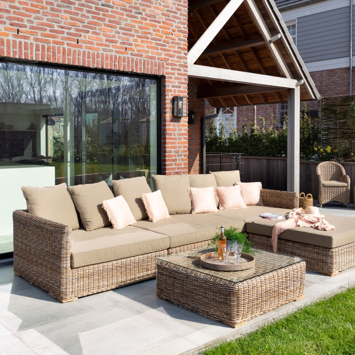 Hills Gartensofa mit Recamiere von Flamant
