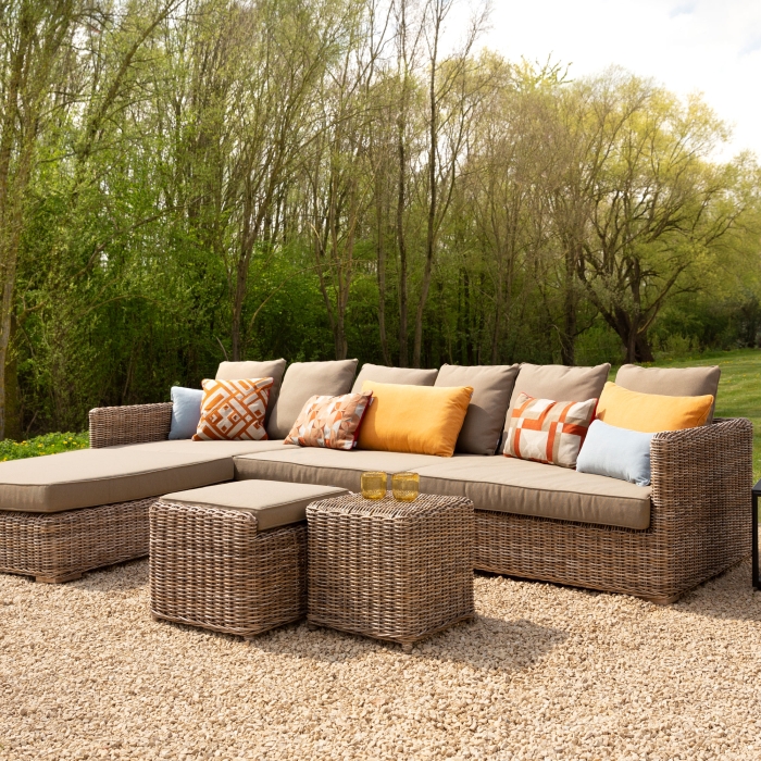 Hills Gartensofa mit Recamiere von Flamant