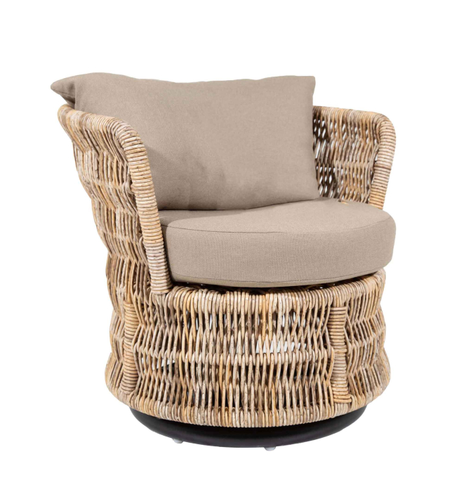 Drehbarer Gartensessel Jolene von Flamant - mit Kissen