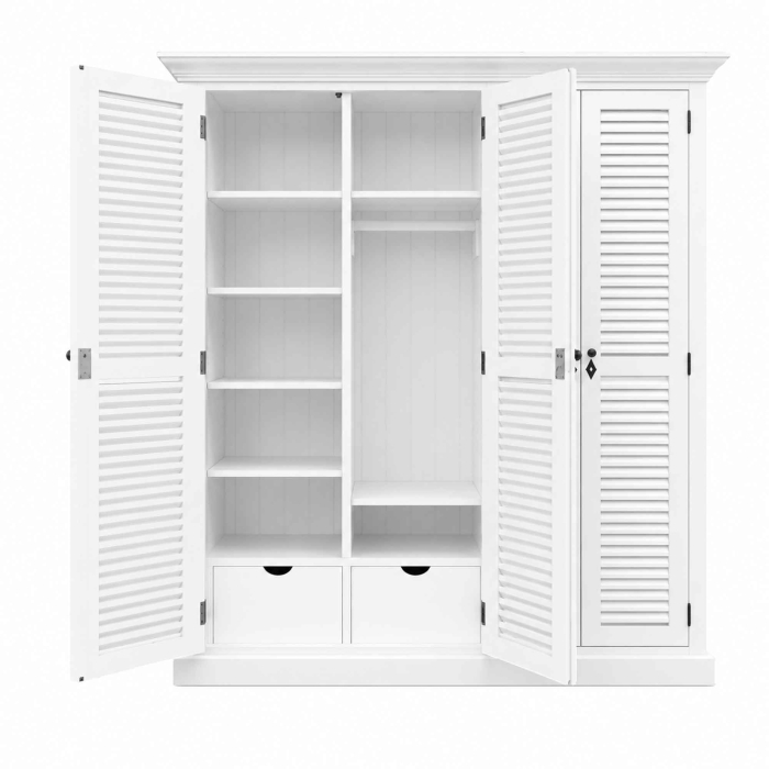 Shutterschrank Madeleine – Handgefertigt aus massiver Pinie