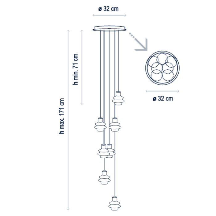 Kronleuchter Drop von Flamant