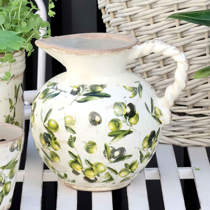 Olive Krug aus Keramik