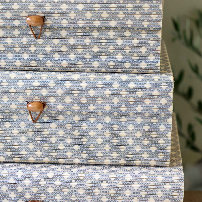 Lilly 3er Boxset aus Bambus in Opal/Natural