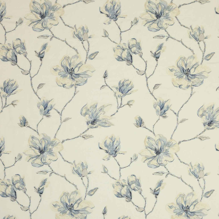 Lola Flower – Bestickter Leinenstoff von Jane Churchill