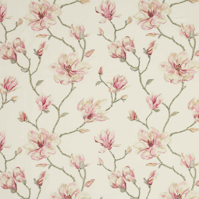 Lola Flower – Bestickter Leinenstoff von Jane Churchill