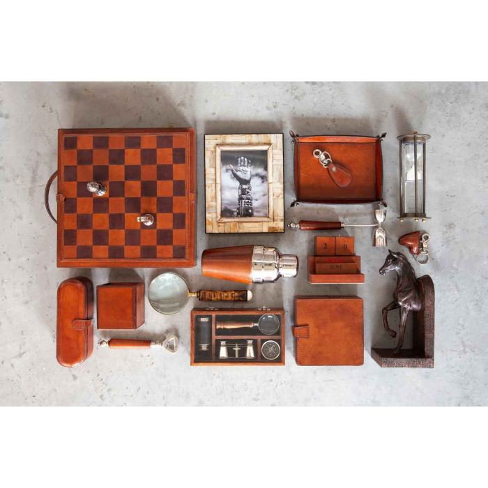 Manhattan Cocktailshaker — Flamant, Büffelleder