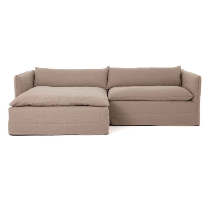 Eck-Sofa Monika mit Leinenbezug - von Flamant