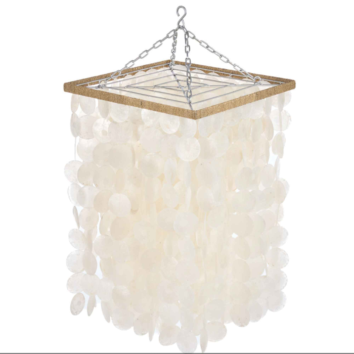 Moonlit Whisper Kronleuchter – sanftes Lichtspiel aus Capiz-Muscheln