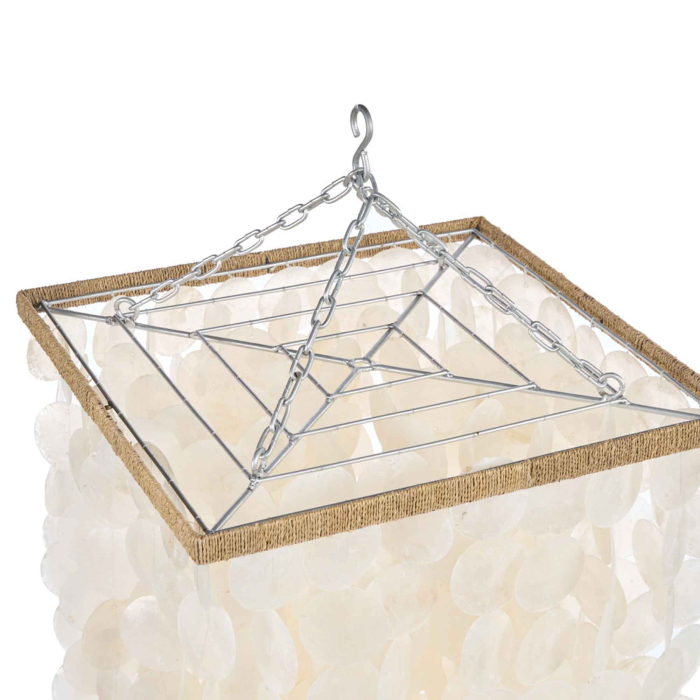 Moonlit Whisper Kronleuchter – sanftes Lichtspiel aus Capiz-Muscheln