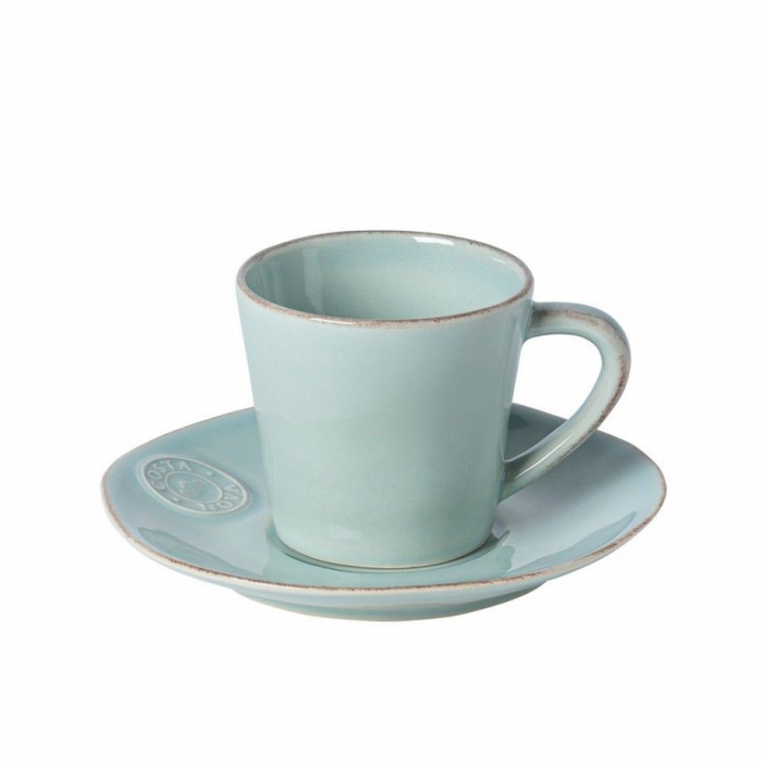 Medaillon/Nova Tasse mit Untertasse in seagreen