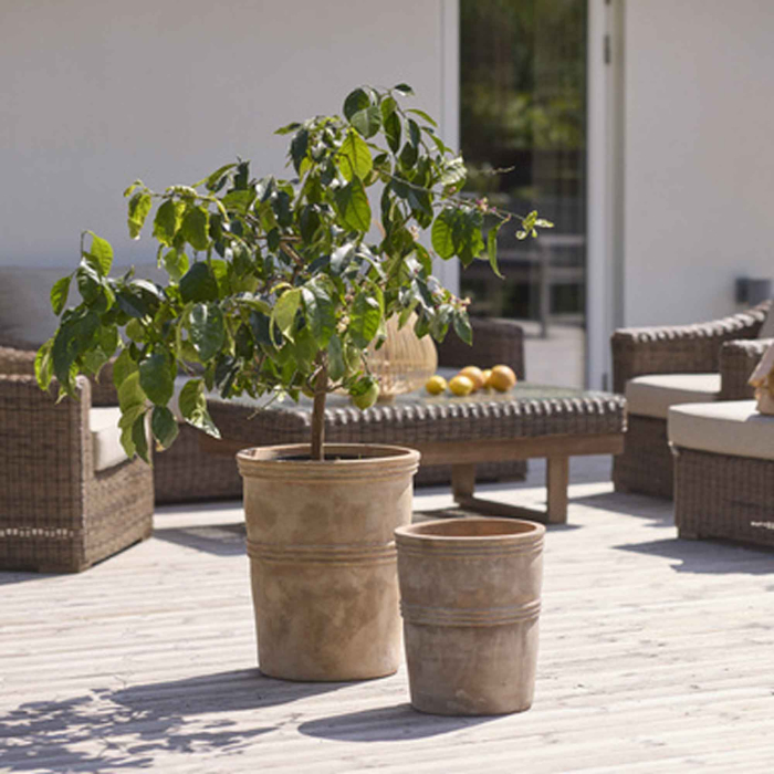 Terrakotta Töpfe 2er Set TOSCANA – Pflanztöpfe