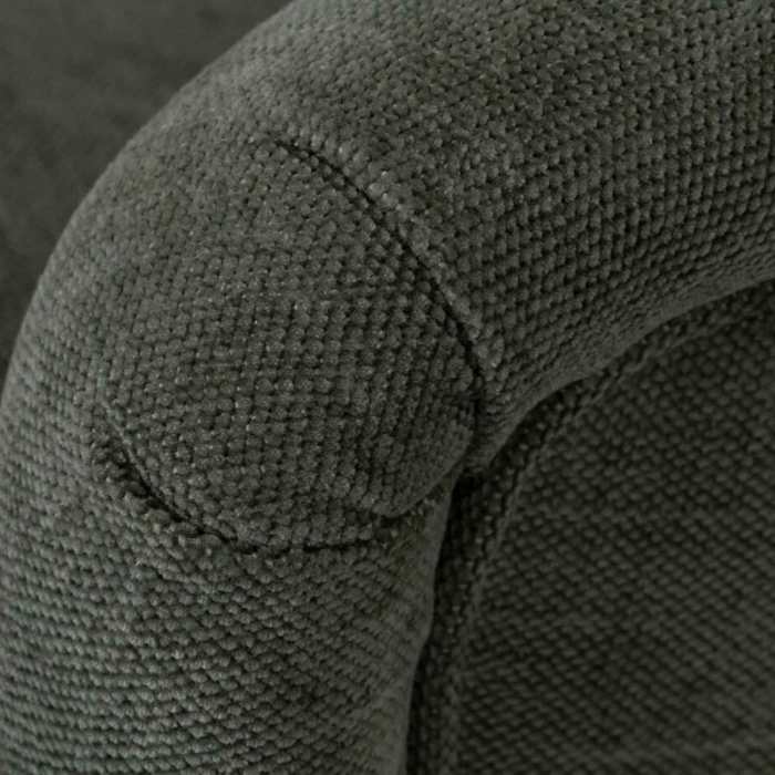 Sessel Rimini Leinen mit Knopfpolsterung von Flamant