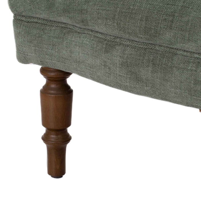 Sessel Rimini Leinen mit Knopfpolsterung von Flamant