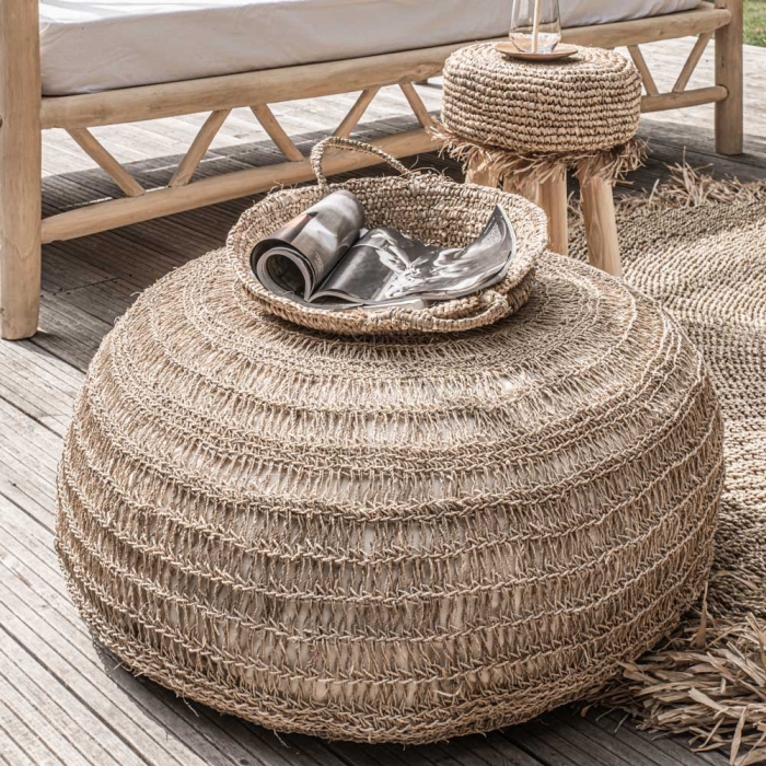 The Seagrass Pouffe - Natural
