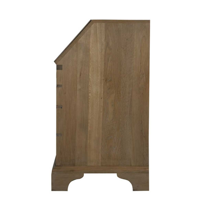 Schreibtisch Gilmore aus Eiche - Finish Eiche grau
