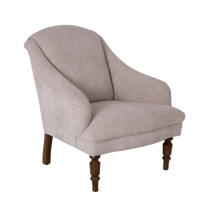 Sessel Rimini festgepolstert in Leinen von Flamant