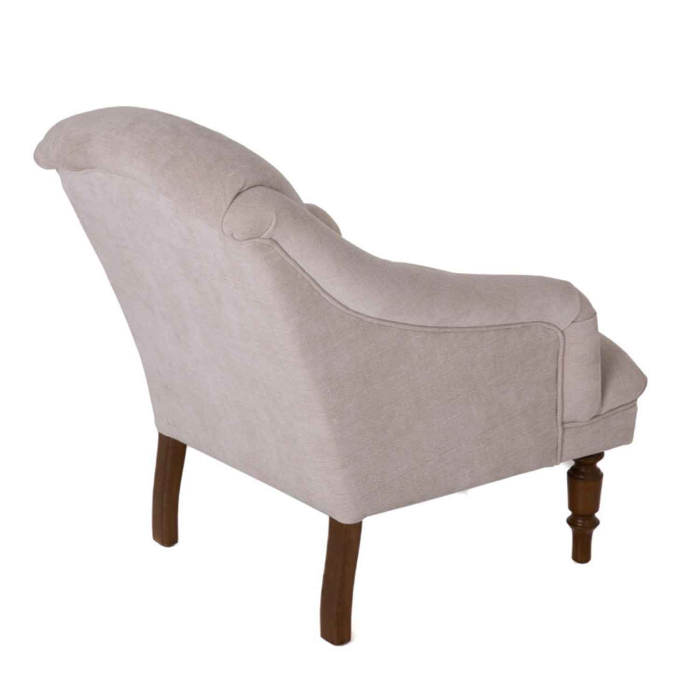 Sessel Rimini festgepolstert in Leinen von Flamant