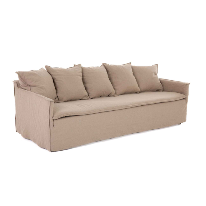 Sofa Florence gepolstert mit Leinen - von Flamant