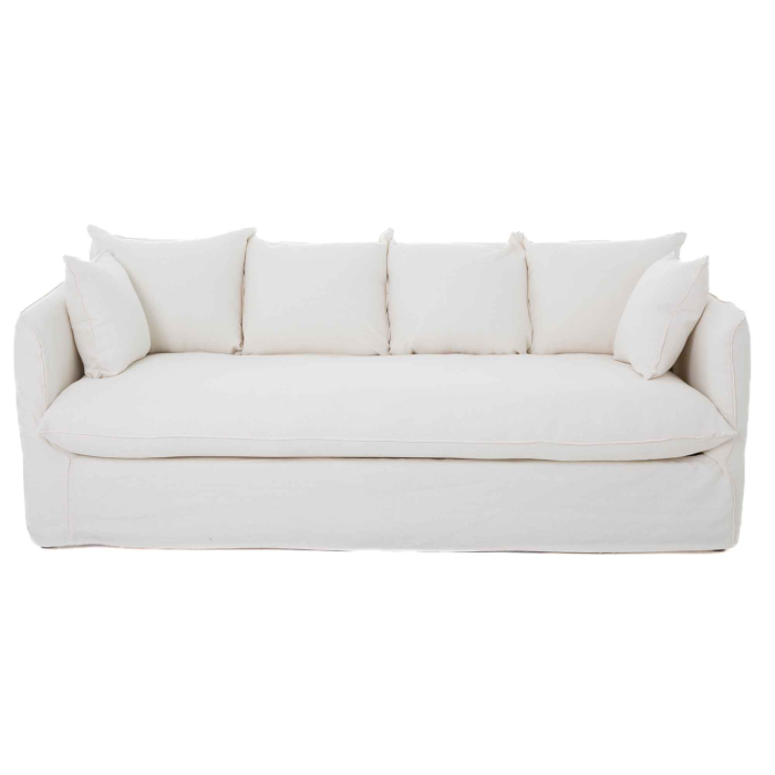 Sofa Hillary von Flamant in weiss - 203 cm lang