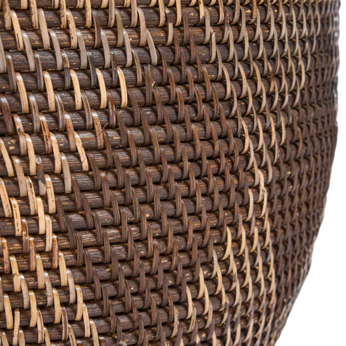 Crown Basket mit Deckel - Rattan & Bambus