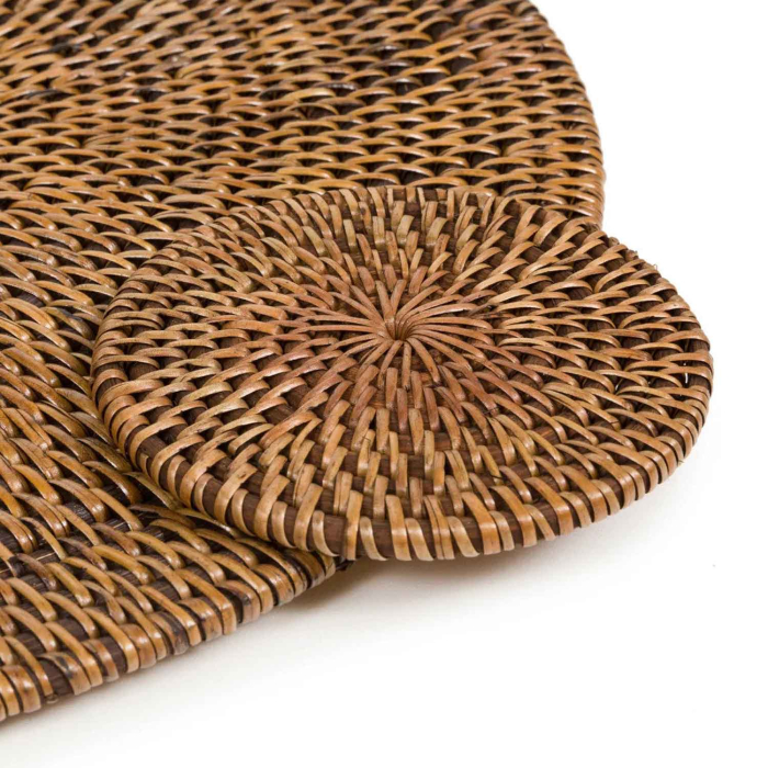 Togo Untersetzer für Glas — Rattan, rund, Ø 11 cm