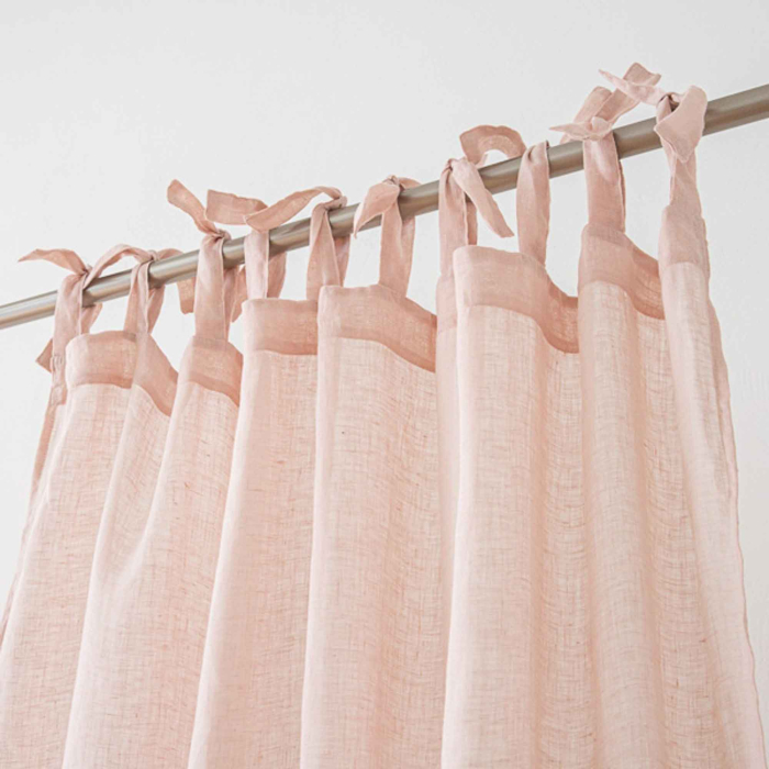 halbtransparenter Leinenvorhang aus feinem Garze-Leinen