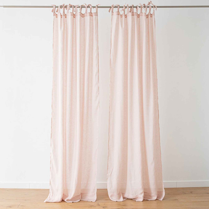 halbtransparenter Leinenvorhang aus feinem Garze-Leinen