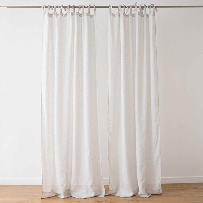 halbtransparenter Leinenvorhang aus feinem Garze-Leinen