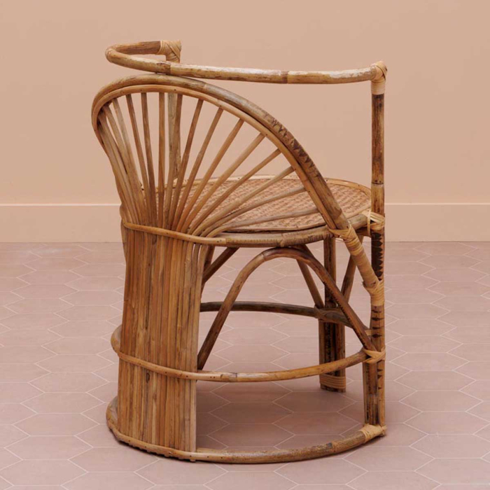 Trinidad Tischset mit 2 Stühlen aus Rattan