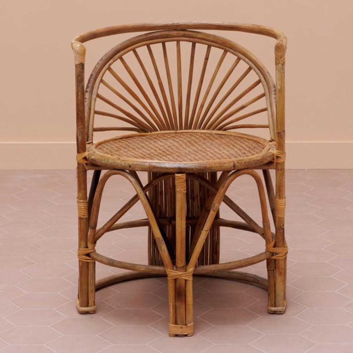 Trinidad Tischset mit 2 Stühlen aus Rattan